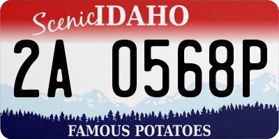 ID license plate 2A0568P
