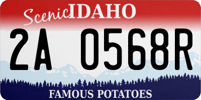 ID license plate 2A0568R