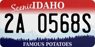 ID license plate 2A0568S