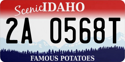 ID license plate 2A0568T