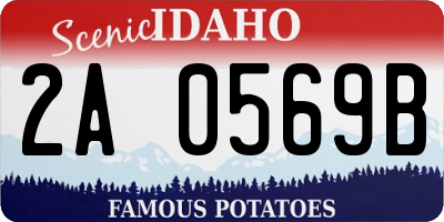 ID license plate 2A0569B