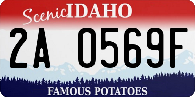 ID license plate 2A0569F