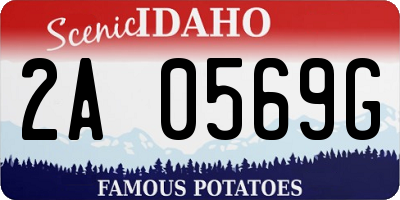 ID license plate 2A0569G