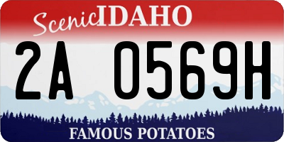 ID license plate 2A0569H