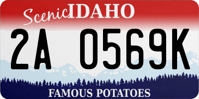 ID license plate 2A0569K