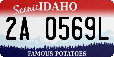 ID license plate 2A0569L