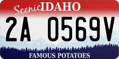 ID license plate 2A0569V