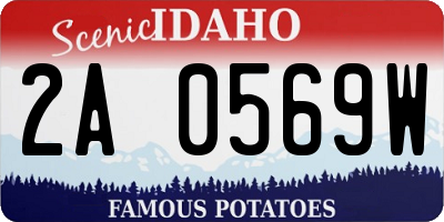 ID license plate 2A0569W