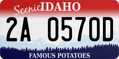 ID license plate 2A0570D