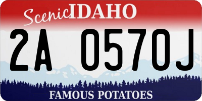ID license plate 2A0570J
