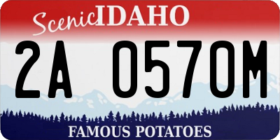 ID license plate 2A0570M