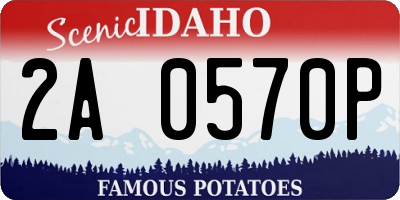 ID license plate 2A0570P