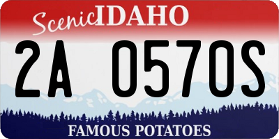 ID license plate 2A0570S