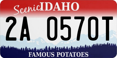 ID license plate 2A0570T