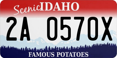 ID license plate 2A0570X