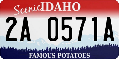 ID license plate 2A0571A