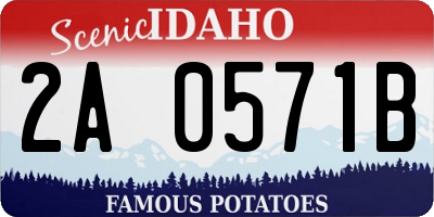 ID license plate 2A0571B