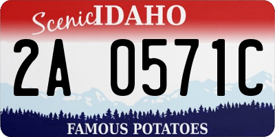ID license plate 2A0571C