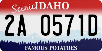 ID license plate 2A0571D