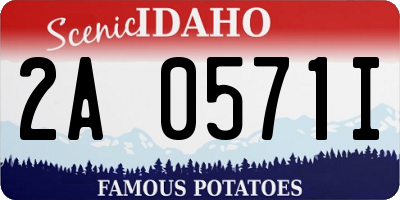 ID license plate 2A0571I