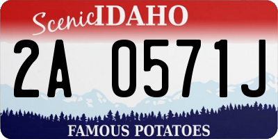 ID license plate 2A0571J