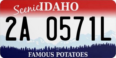 ID license plate 2A0571L