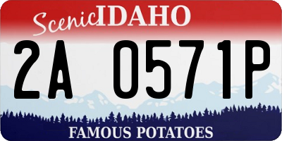 ID license plate 2A0571P