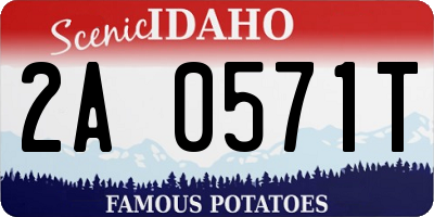 ID license plate 2A0571T