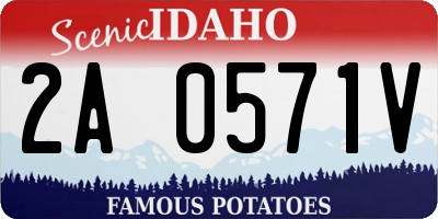 ID license plate 2A0571V