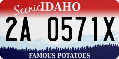 ID license plate 2A0571X