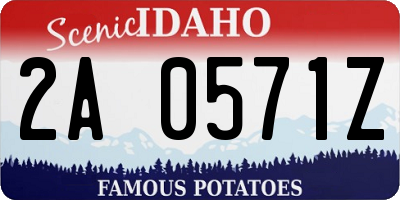 ID license plate 2A0571Z
