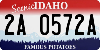 ID license plate 2A0572A