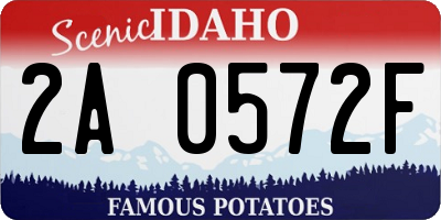 ID license plate 2A0572F