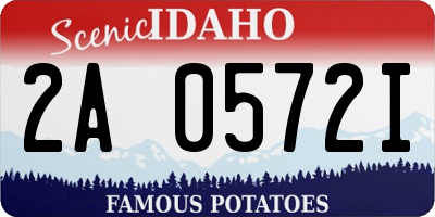 ID license plate 2A0572I