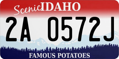 ID license plate 2A0572J