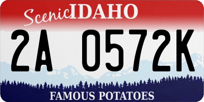 ID license plate 2A0572K
