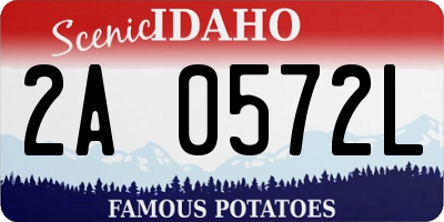 ID license plate 2A0572L