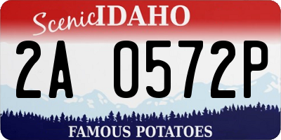 ID license plate 2A0572P