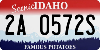 ID license plate 2A0572S