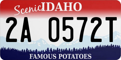 ID license plate 2A0572T