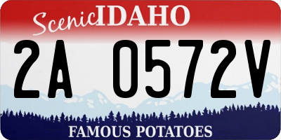 ID license plate 2A0572V