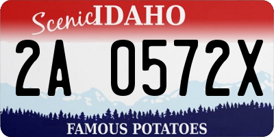 ID license plate 2A0572X