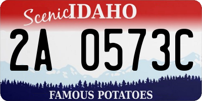 ID license plate 2A0573C