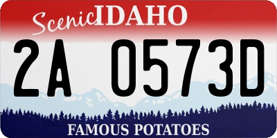 ID license plate 2A0573D