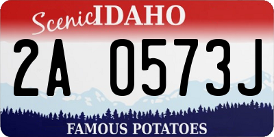 ID license plate 2A0573J