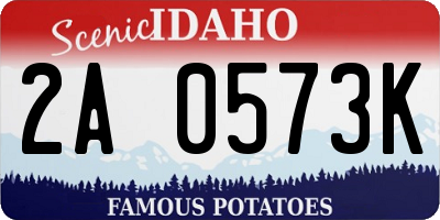 ID license plate 2A0573K