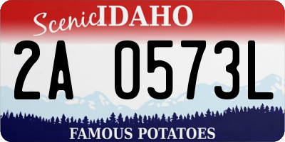 ID license plate 2A0573L