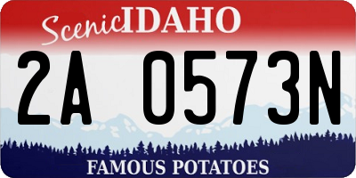 ID license plate 2A0573N