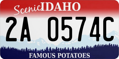 ID license plate 2A0574C