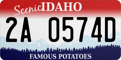 ID license plate 2A0574D